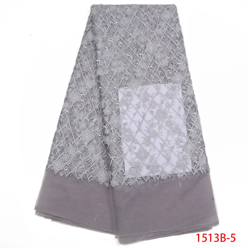 Высококачественная французская вышитая Цветочная кружевная ткань нигерийского