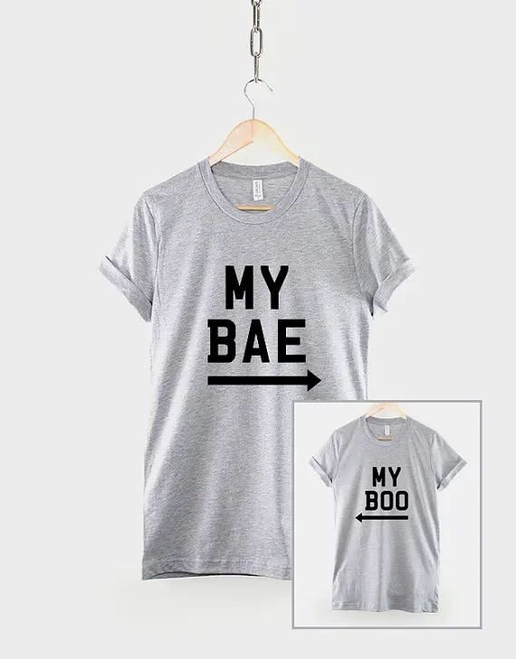 Футболка My Bae & Boo Couples двойная упаковка из 2 футболок футболка для пары милая