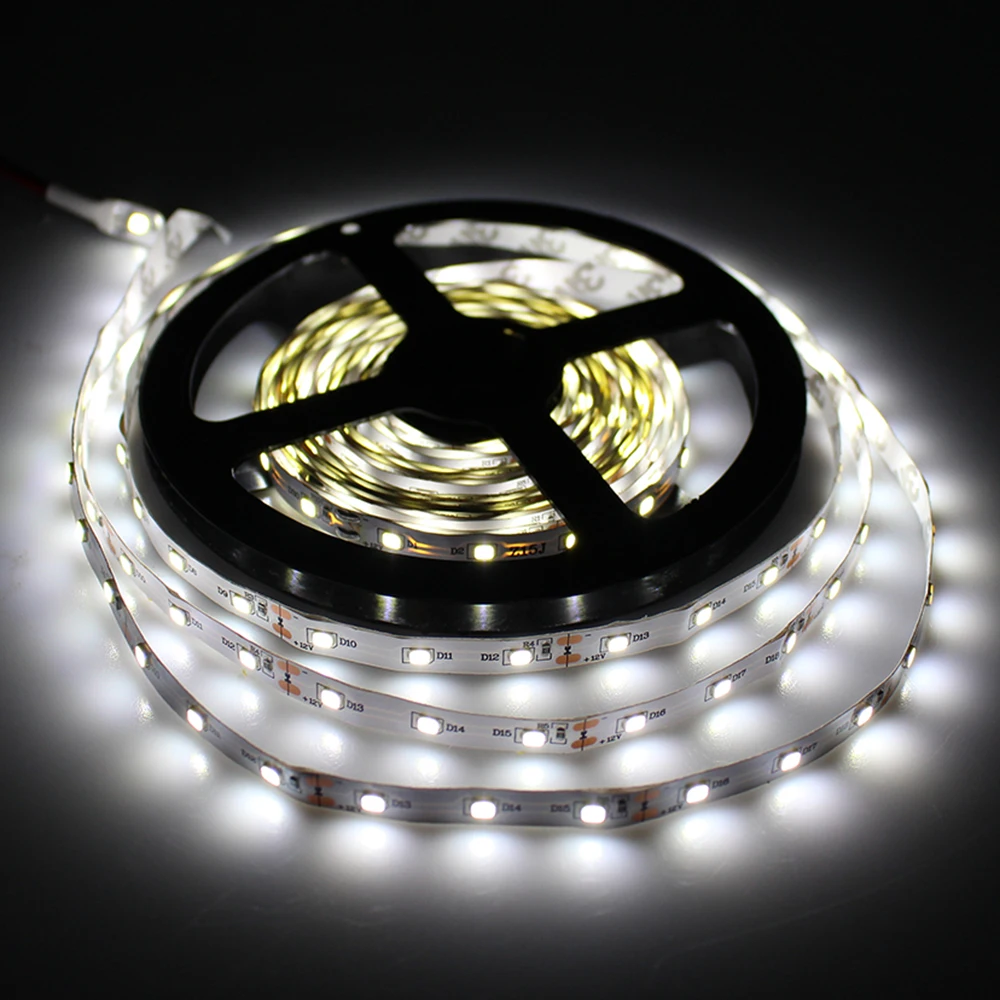 DC12V СВЕТОДИОДНАЯ лента SMD 3528 60 led/M гибкая 2835 веревка не водонепроницаемая