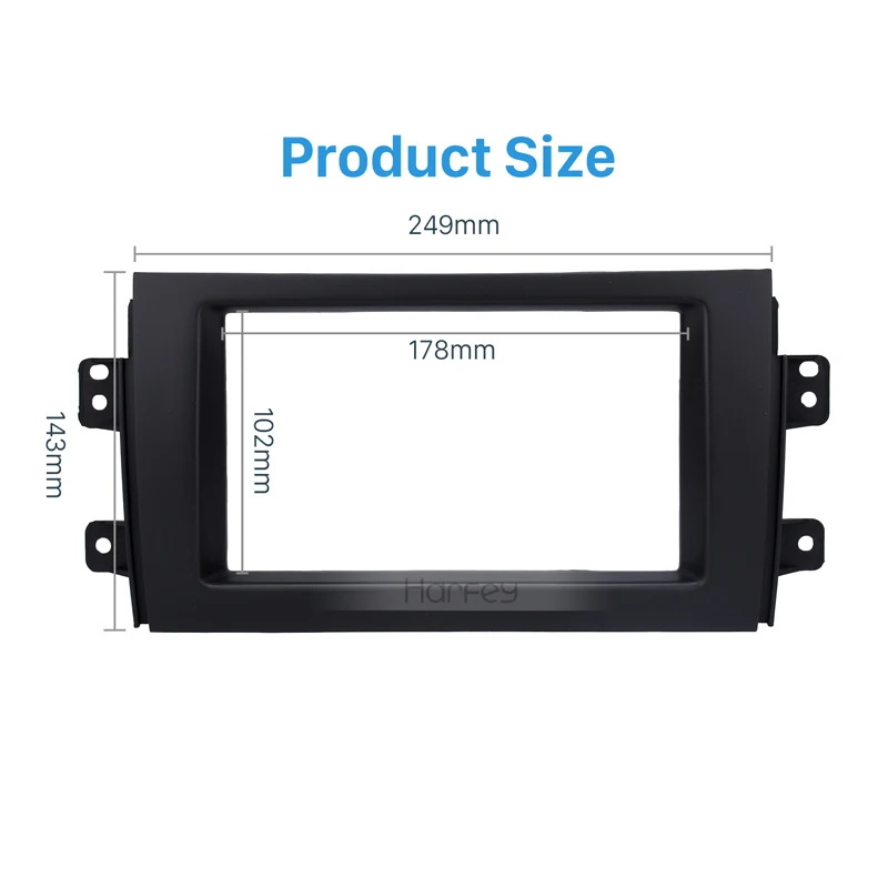 Рамка Harfey 2Din для 2005 + Fiat Sedici 2007-2013 Suzuki SX4 установка автомагнитолы комплект
