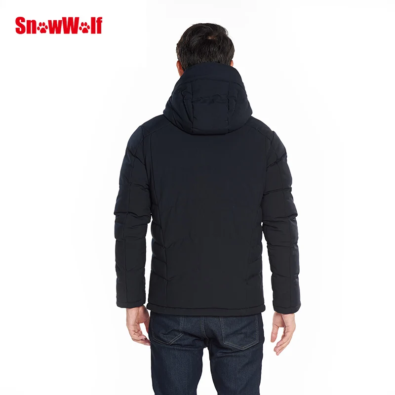 SNOWWOLF Мужская зимняя уличная куртка с подогревом, Электрический жилет с капюшоном, тепловая походная куртка с подогревом для кемпинга