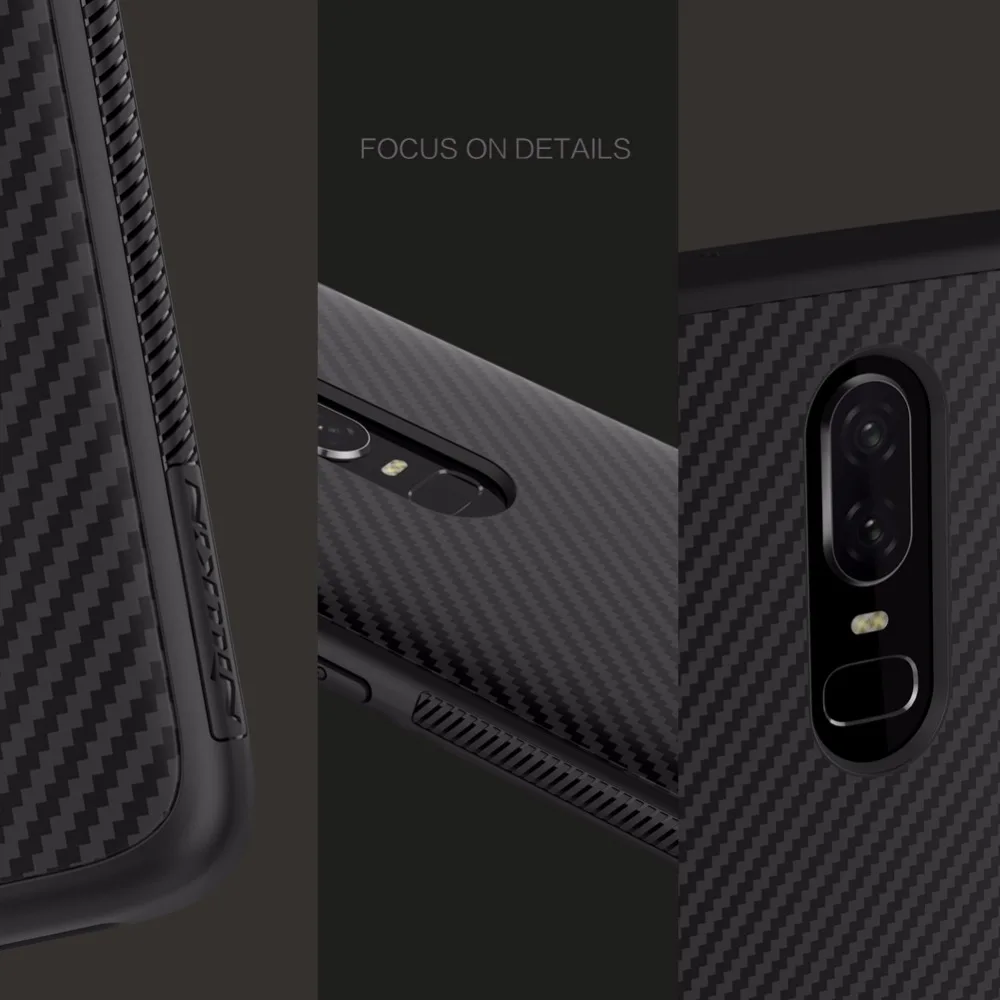 Nillkin синтетический волоконный чехол для телефона oneplus 6 углеродное волокно PP задняя крышка чехол для oneplus 6 one plus 6
