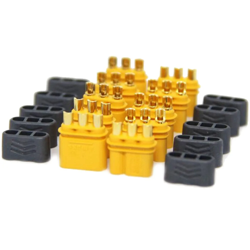 

5pair Amass MR30 Connector Plug With Sheath Female & Male for RC Lipo Battery RC Multicopter Airplane