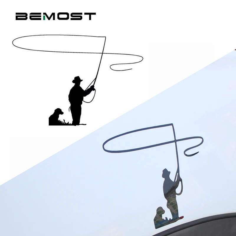 BEMOST 13*10 см Авто Стайлинг Go Fishing с собакой модное забавное украшение авто Декор