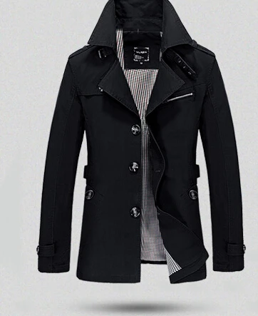 

Spring Washed Jackets Men Business Casual Cotton Turn-Down Collar Man Windbreaker Solid Casual Windcheater Male Coat