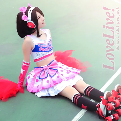 Женский костюм болельщика Yazawa Nico для косплея на Хэллоуин|cosplay sexy costumes|cosplay costume for