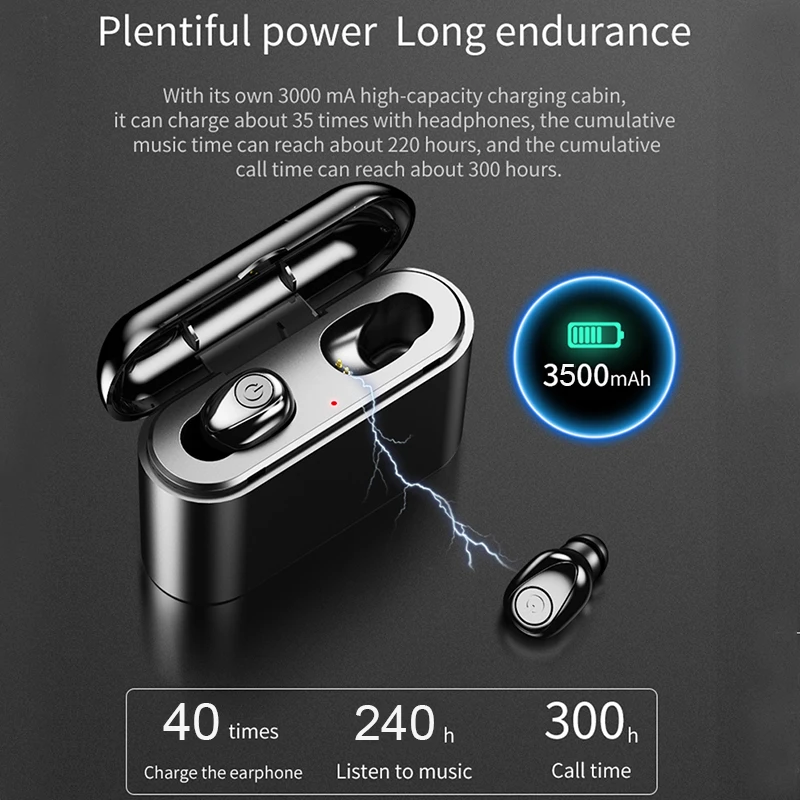 Наушники X8 Bluetooth 5 0 беспроводные наушники вкладыши водонепроницаемая Спортивная