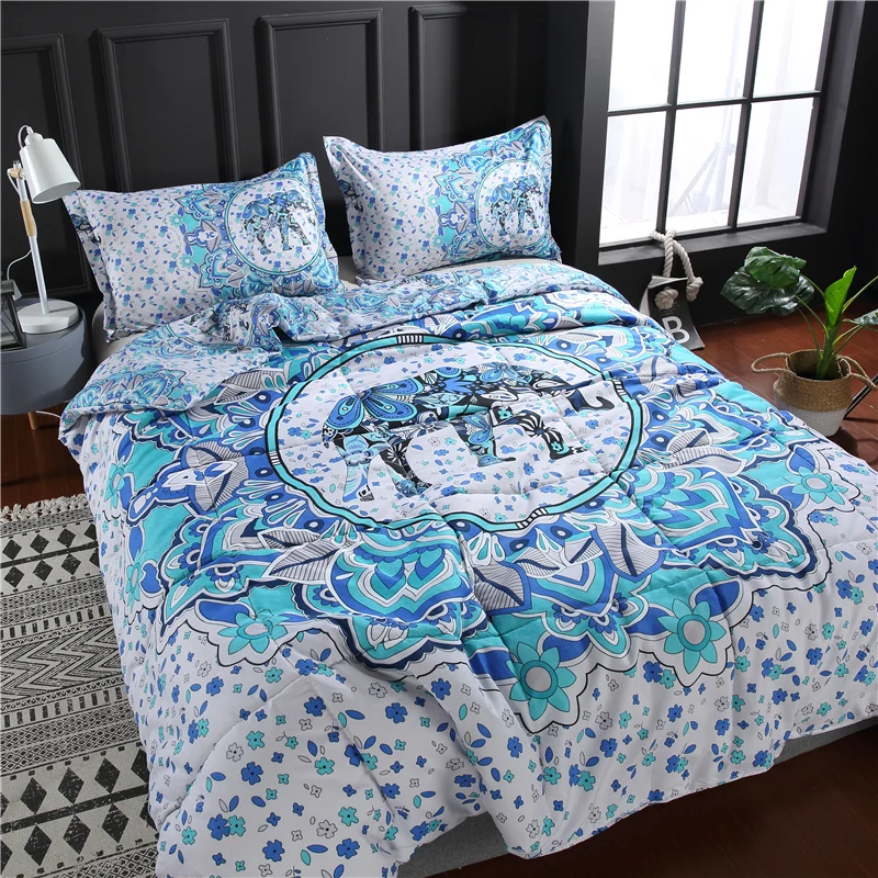 IDouillet Hot Boho слон Печатный богемский микрофибра Комплект постельного белья и 2
