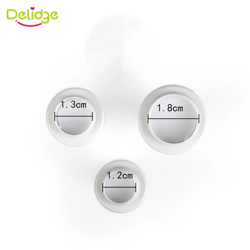Delidge круглый пластиковый Плунжер для помадки резак DIY Свадебные инструменты