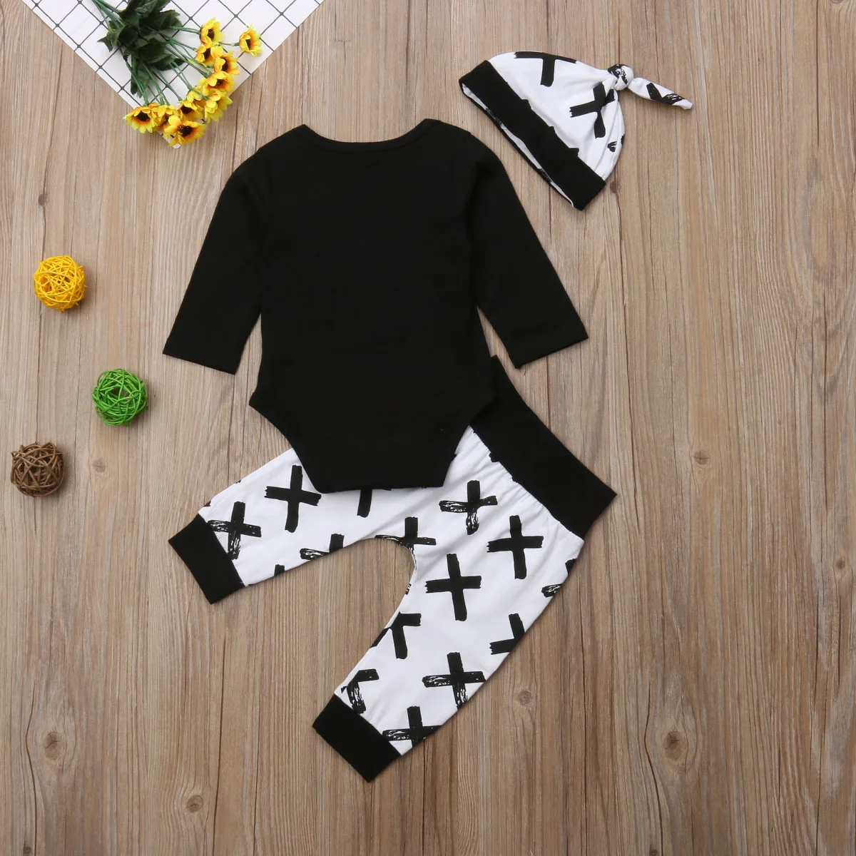 

pudcoco Newborn Baby Boys Cotton Tops Romper Long Pants Leggings 3Pcs Outfits Clothes baby boy cotton warm clothes set