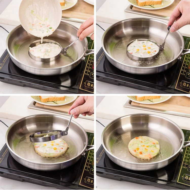 1 шт. форма для яичницы DIY Кольца для блинов из нержавеющей стали инструменты для яиц омлетная форма Креативные кухонные аксессуары для приготовления пищи