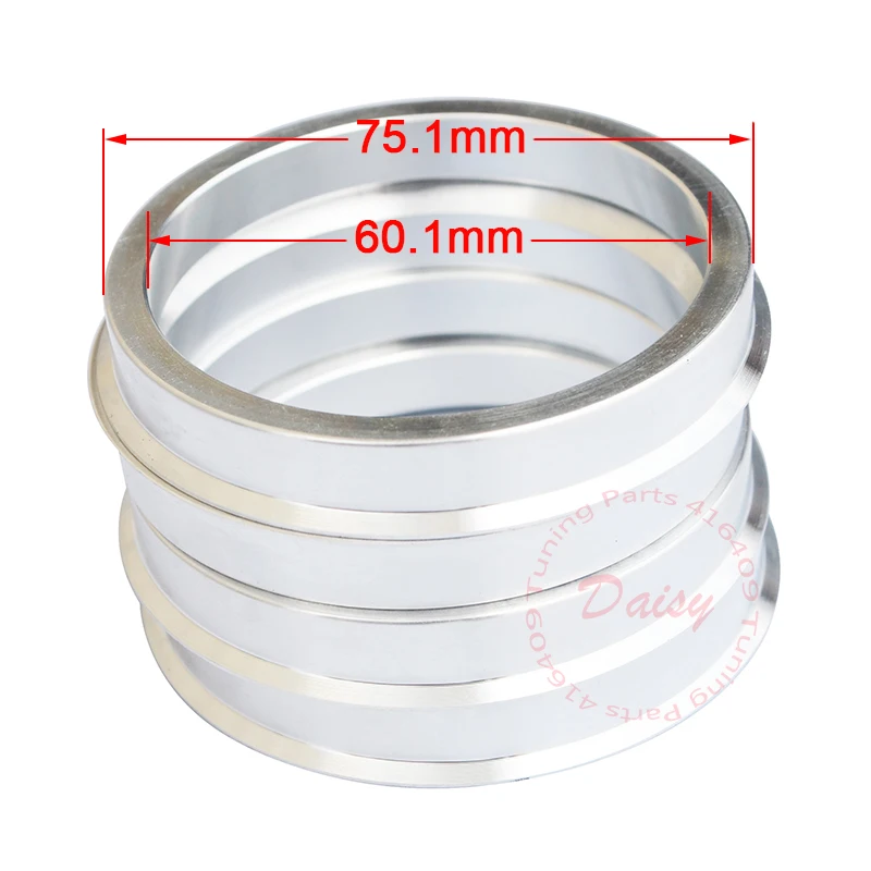 

4pcs/set Hub Centric Rings 60.1mm - 75.1mm Wheel Spigot Rings Centre Rings 60.1-75.1