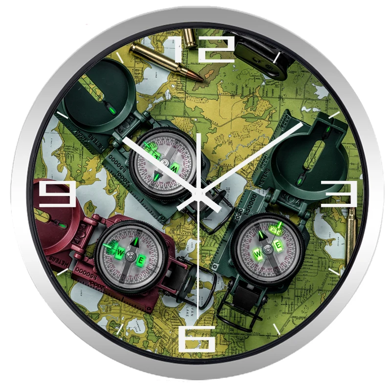 Спорт на открытом воздухе Компасы Географические карты настенные часы Домашний