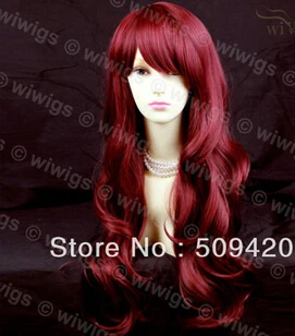 Бесплатная доставка сексуальная красивая многоуровневая волнистые бургундия