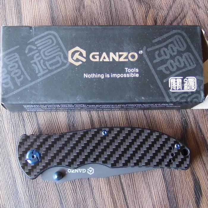Ganzo G7503 CF Firebird F7503 58 60HRC 440C Лезвие из углеродного волокна ручка складной нож