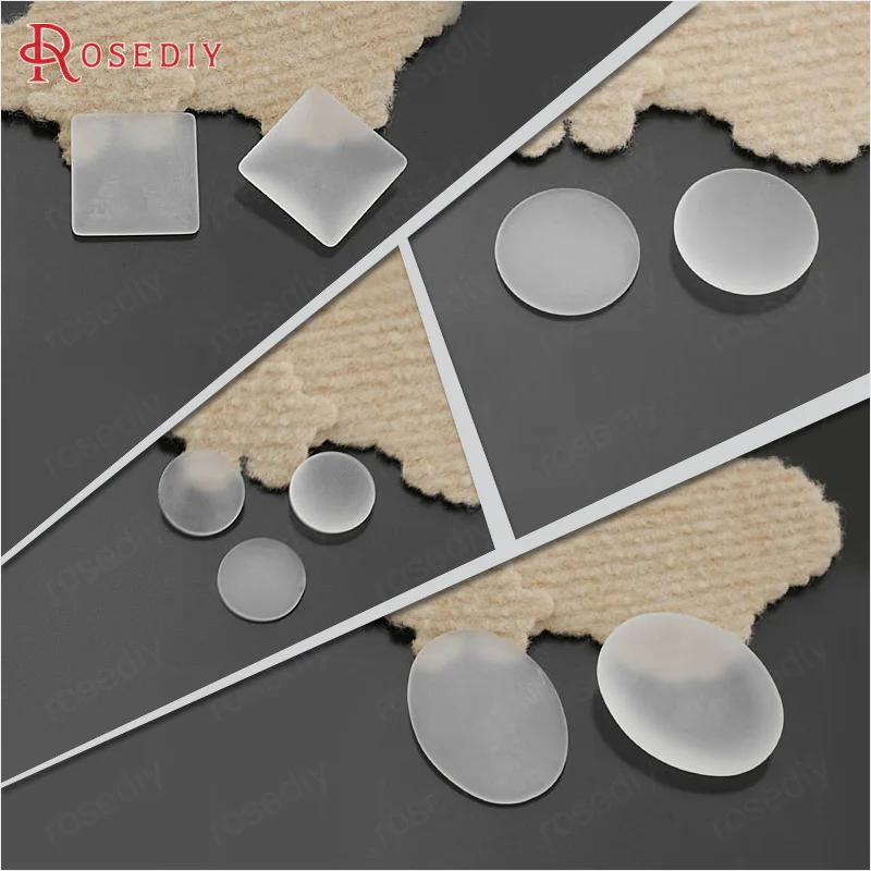 Круглые квадратные овальные купольные кабошоны из дымчатого стекла 10 мм до 30