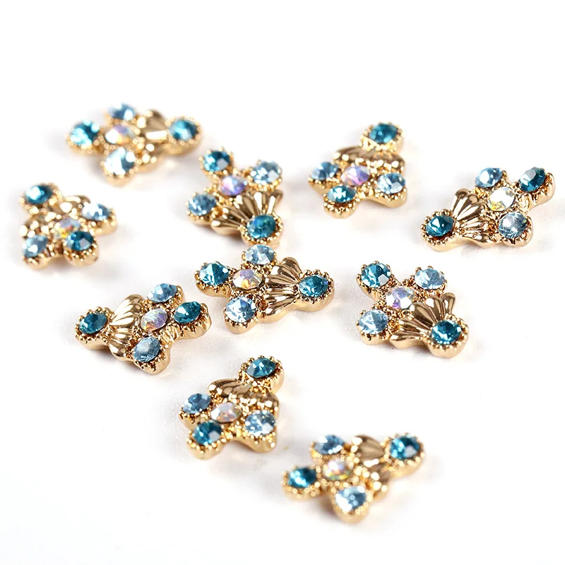 10 шт./лот маникюр украшения для ногтей блестки сделай сам крестик дерево дизайн 3D