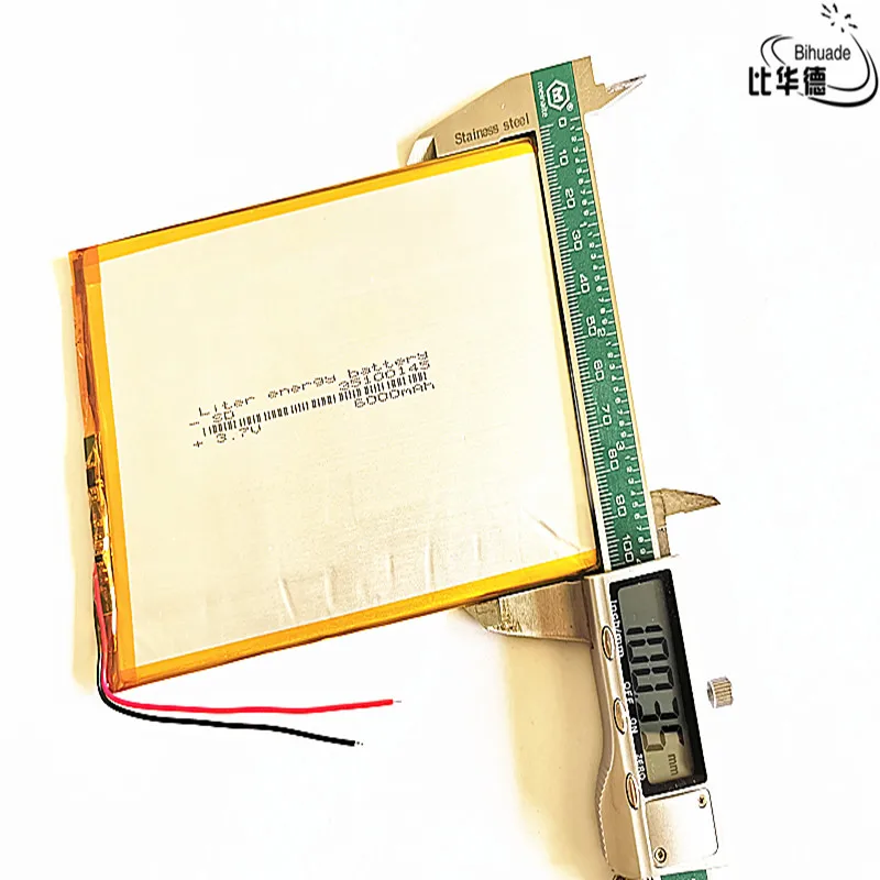 Хорошее качество 35100145 универсальный для Digma optima 10,6 3g TT1006MG/для планшета irbis tz172 Аккумулятор 6000mah 3,7 V полимерный литий-ионный