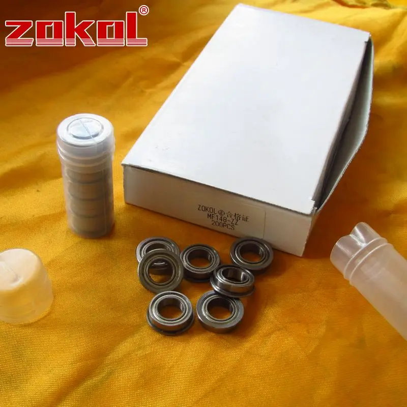 Подшипники ZOKOL MF148 ZZ фланцевые подшипники MF148ZZ Глубокие шаровые 8*14 (15 6) * 4 мм ZZ|bearing