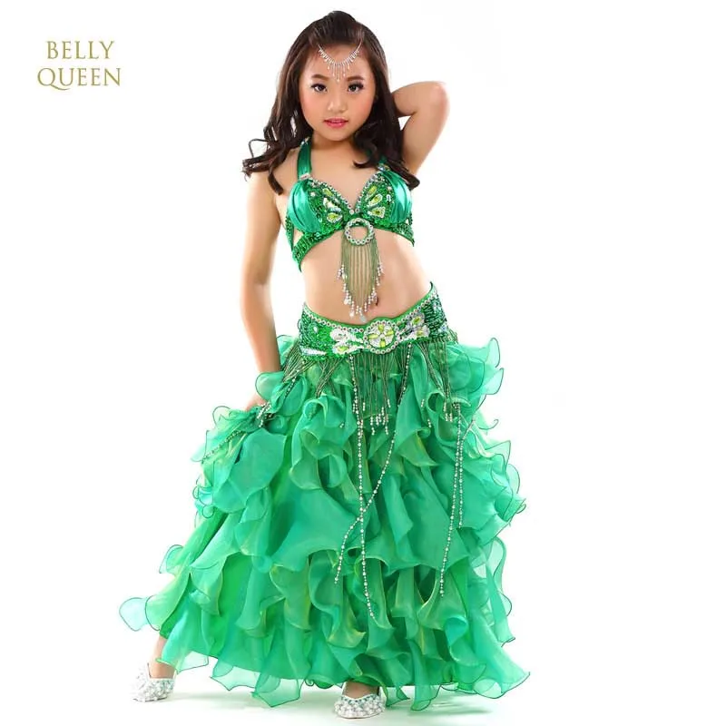 Индийское платье Sari для девочек Восточные Танцевальные Костюмы детей танца