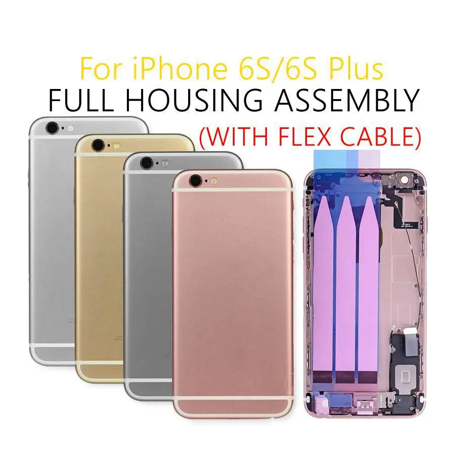 Средняя рамка Шасси для iphone 6G 6 Plus 6s с гибким кабелем полный корпус батарея Дверь
