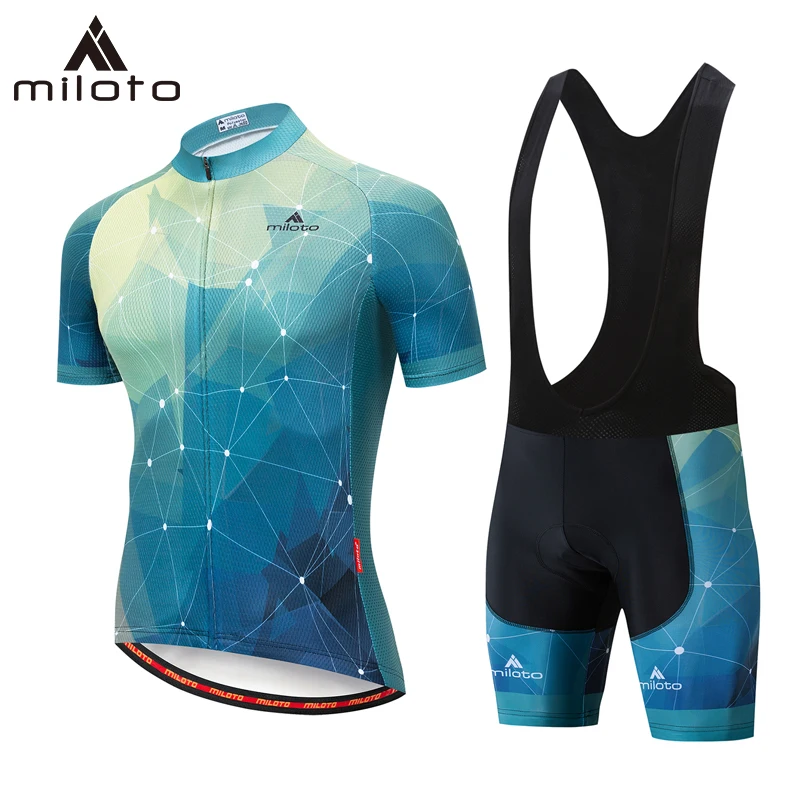 

MILOTO Men's Cycling Jersey Cycling Sets Short Sleeve Summer Cycling Clothing Riding Bike Clothes 2019 Pro cycle roupa ciclismo