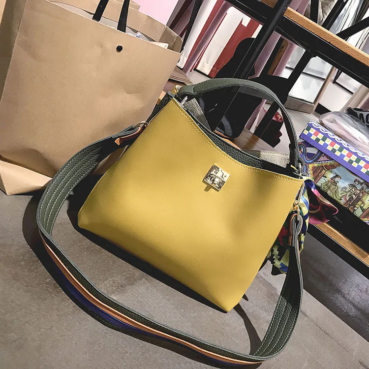 Для женщин Повседневное Tote Сумки сумка ведерко шарф отделение сумки|fashion