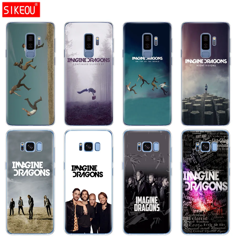 Силиконовый чехол для Samsung Galaxy S9 S8 S7 S6 edge S5 S4 S3 PLUS телефона imagine dragons night music|Бамперы| |