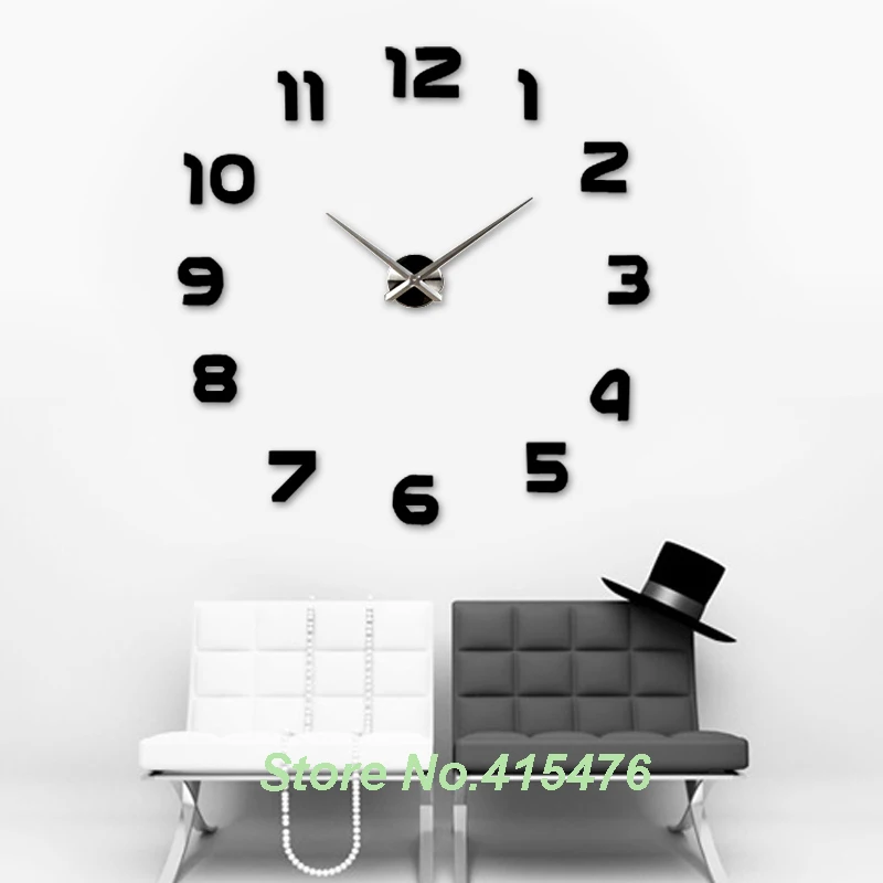 DIY Large Watch Wall Clock Modern Design Creative Scale Decor Stickers Set Room Decal Home Decoration | Дом и сад