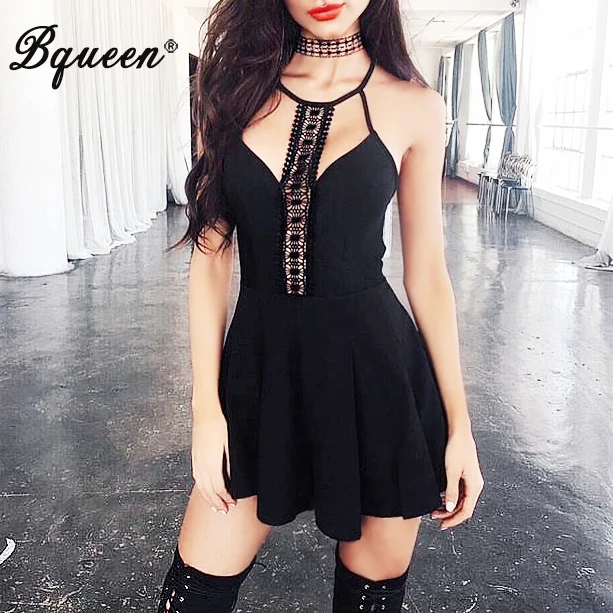 Bqueen Лето 2017 г. соблазнительный комбинезон на бретелях без рукавов спинки