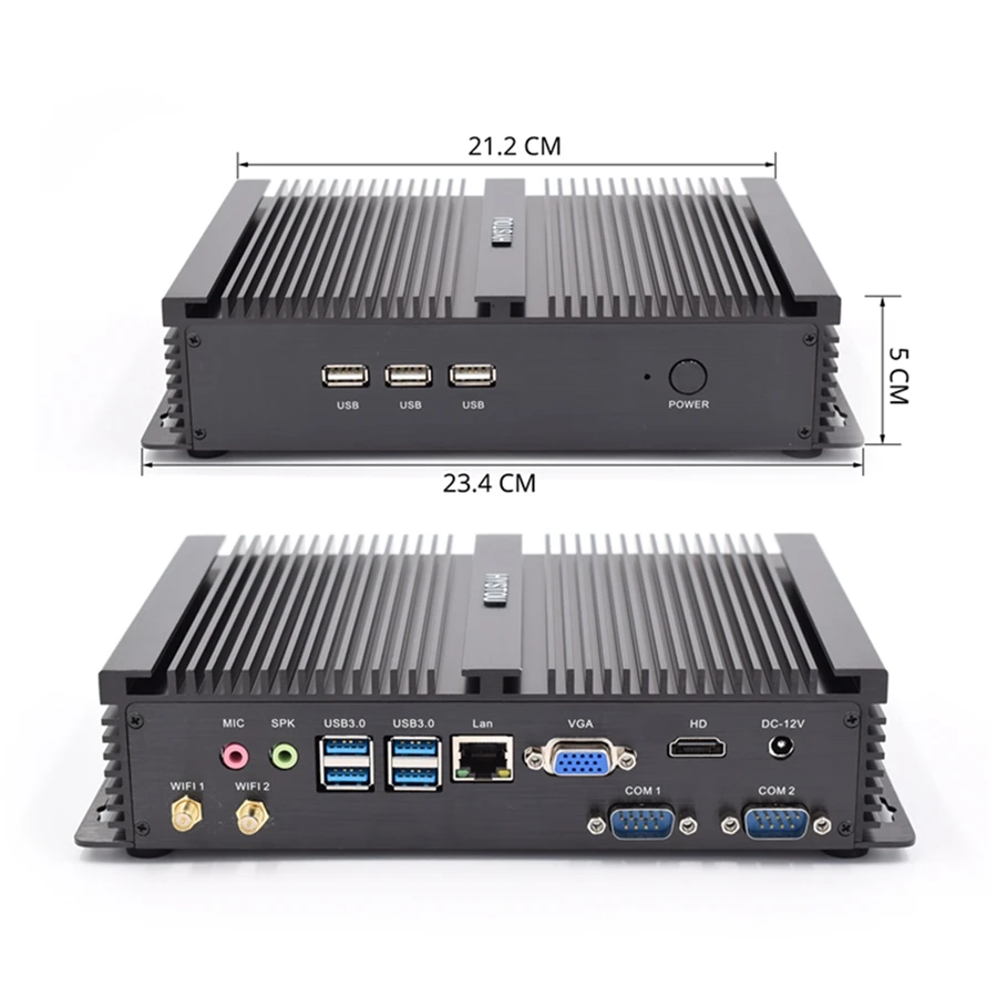 Мини ПК Intel nuc core i7 4500u промышленный безвентиляторный маленький ящик i5 5250u barebone windows