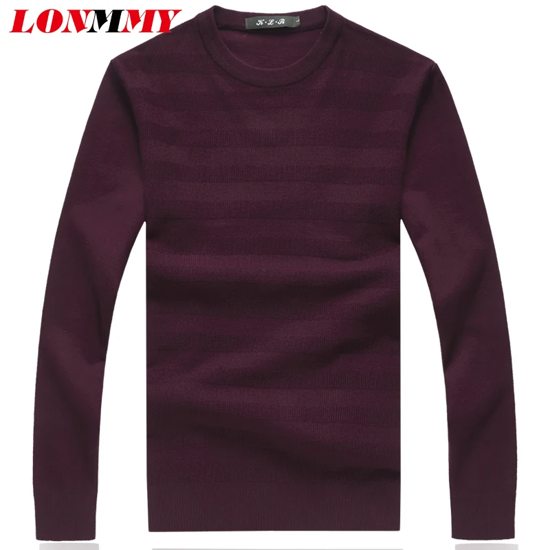 Свитер LONMMY мужской пуловер с круглым вырезом темно-синий красный 6XL 7XL 8XL | Мужская