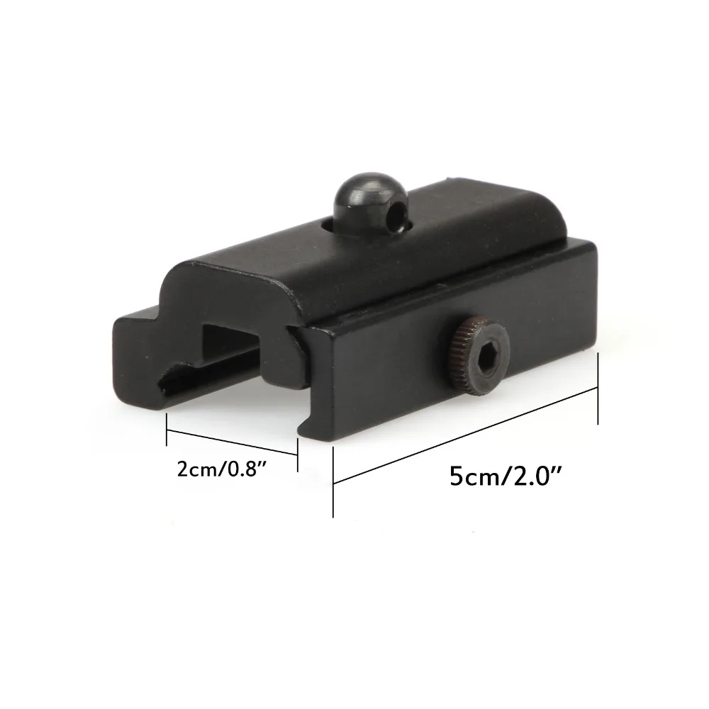 

1pc 20mm Bipod Sling Swivel Stud to 20mm Picatinny / Weaver Rail Adapter Black