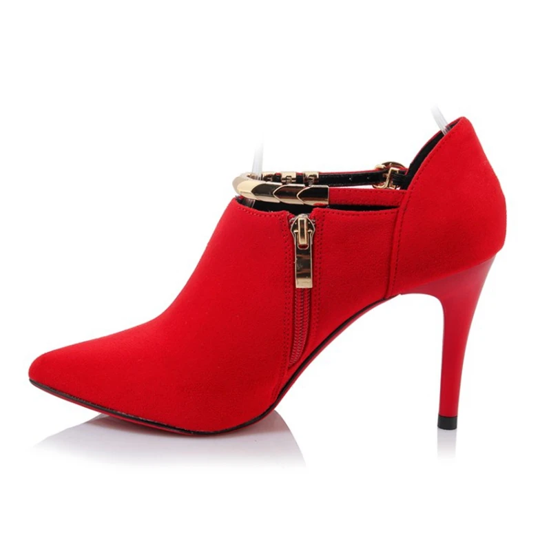 BLXQPYT Size Sale 33-43 New Fashion Elegant Pointed Toe Women High Heels 8.5cm Zipper high Quality Wedding Party Shoes 757-6 | Обувь