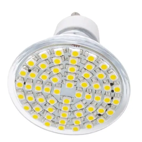 6xgu10 SMD3528 60 светодиодов 220 В-240 В gu 10 Точечный светильник светодиодный потолочный