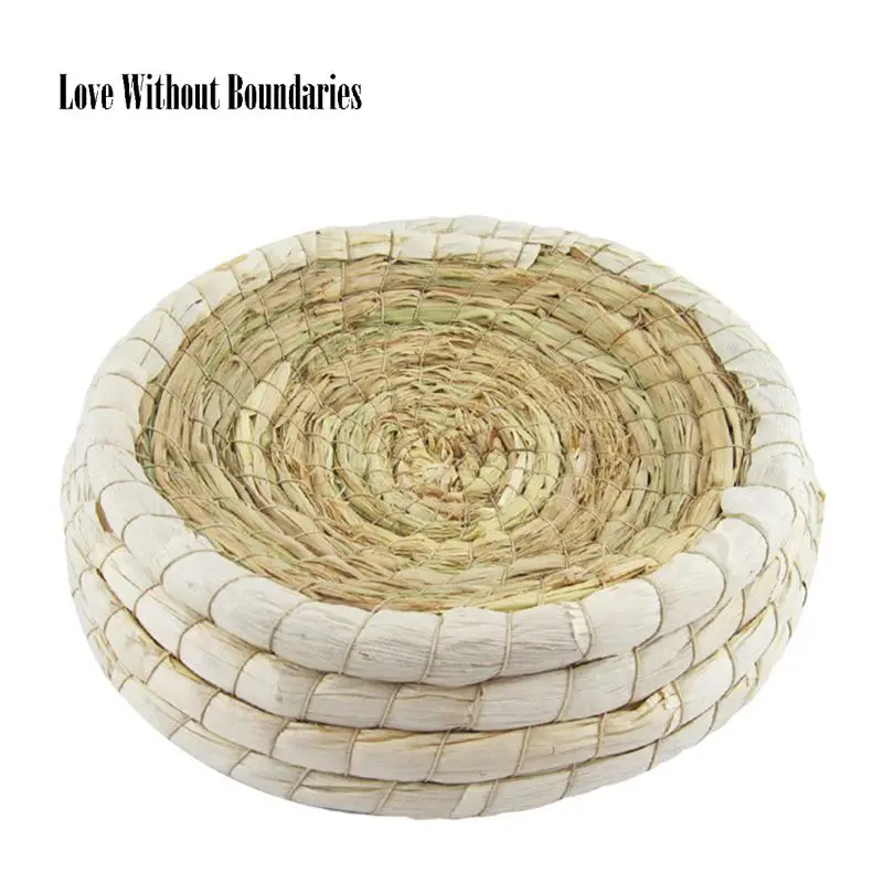 Кукурузные листья голубь гнездо яйцо шляпа натуральная трава подушка чистый