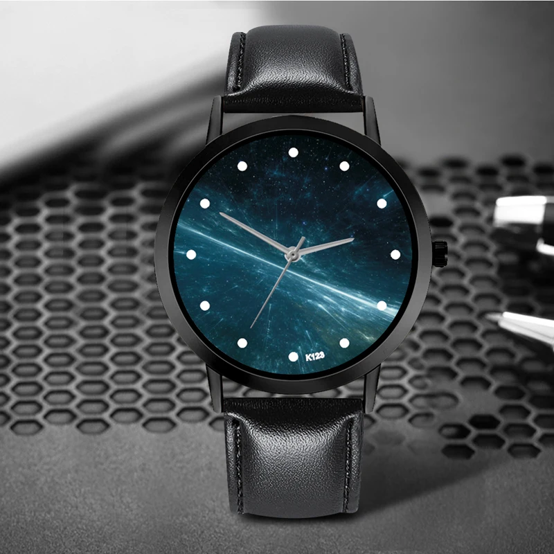 Часы наручные унисекс с солнечной системой Классические повседневные кварцевые