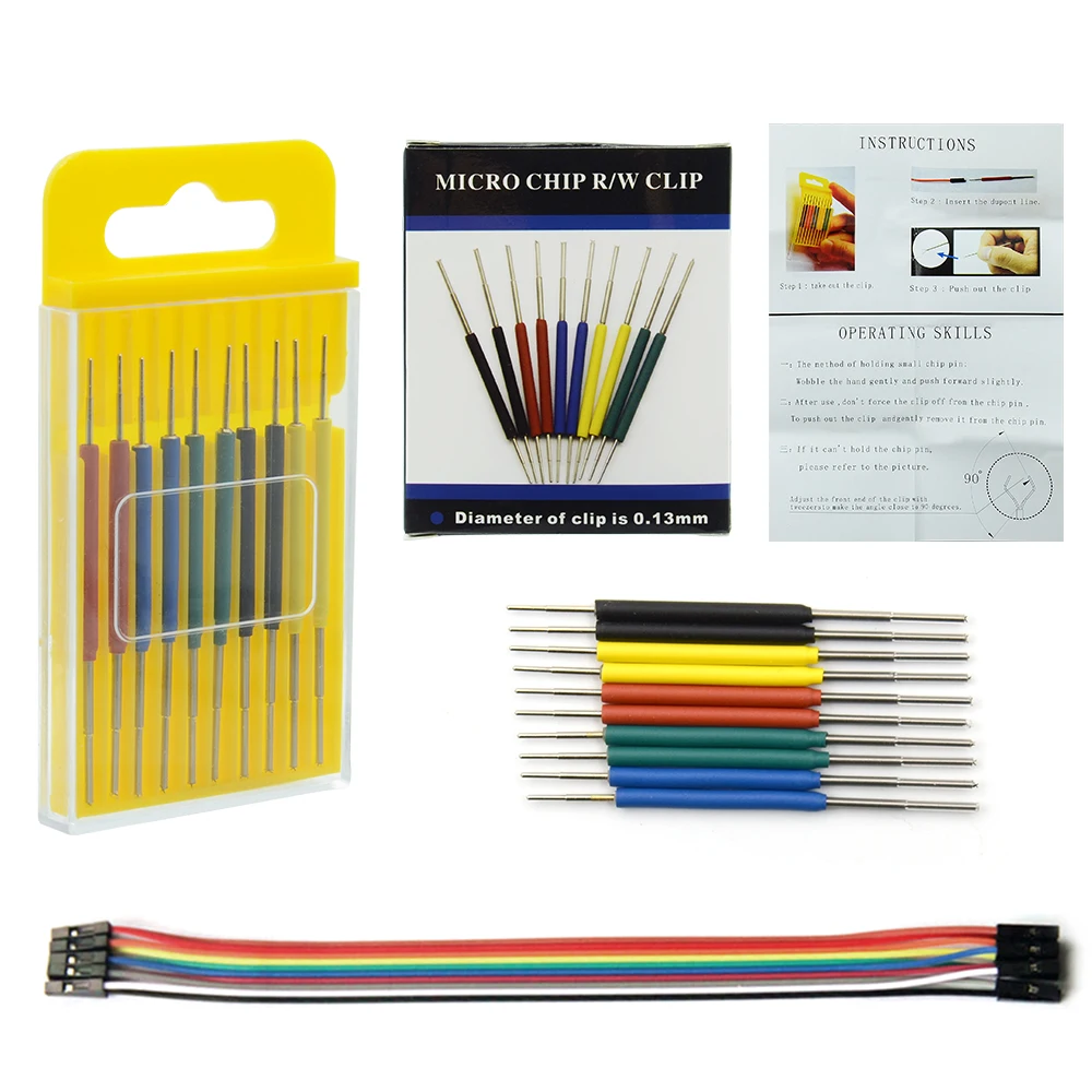 Микро IC зажим 10 шт./компл. SOP/SOIC/TSSOP/TSOP/SSOP/MSOP/PLCC/QFP/TQFP/LQFP/SMD IC тестовый чип pin мини-чипы гнездо адаптера
