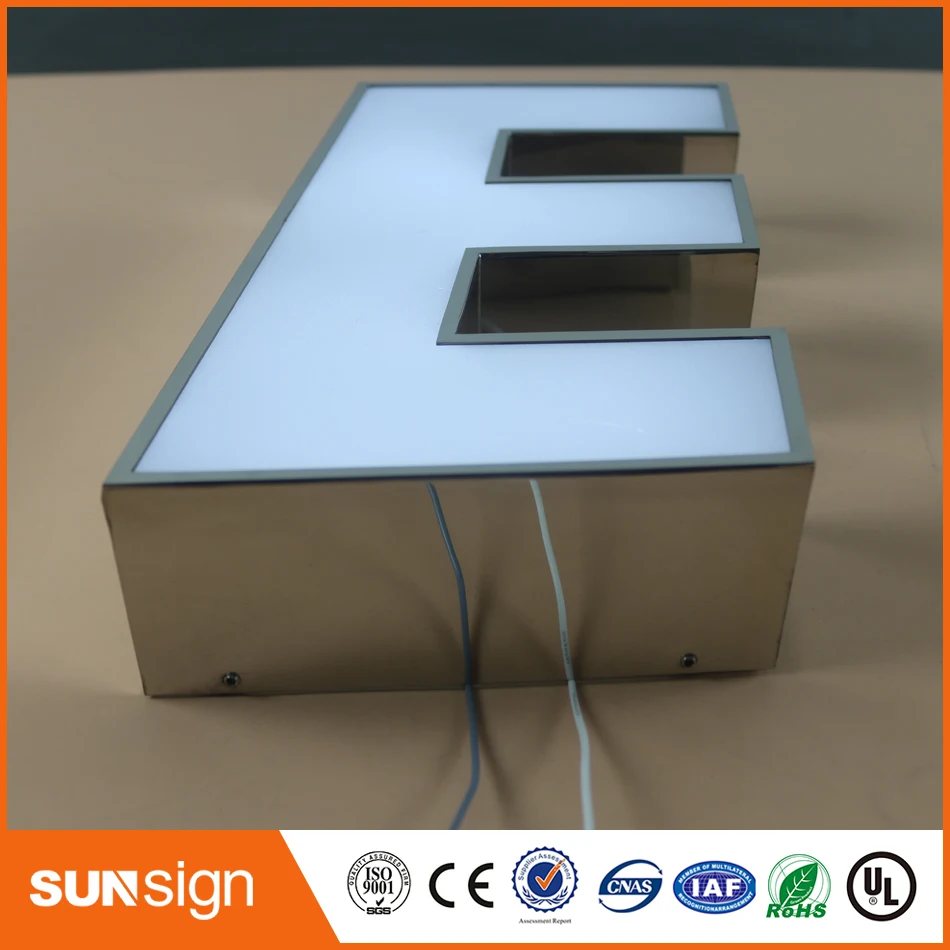 Customize frontlit led letter with acrylic panel for wedding