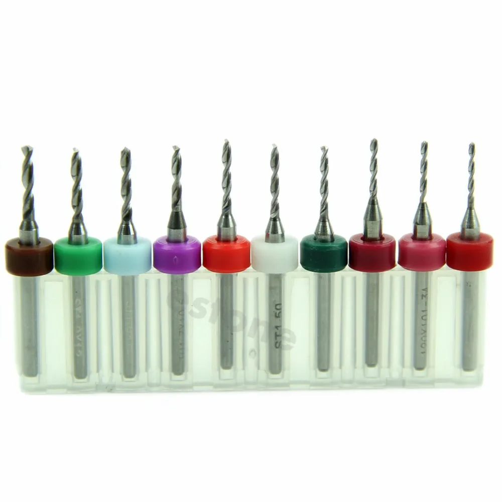 

1 set DIY 10Pcs 1.1mm-2.0 mm PCB Print Circuit Board Carbide Micro Drill Bits Tool
