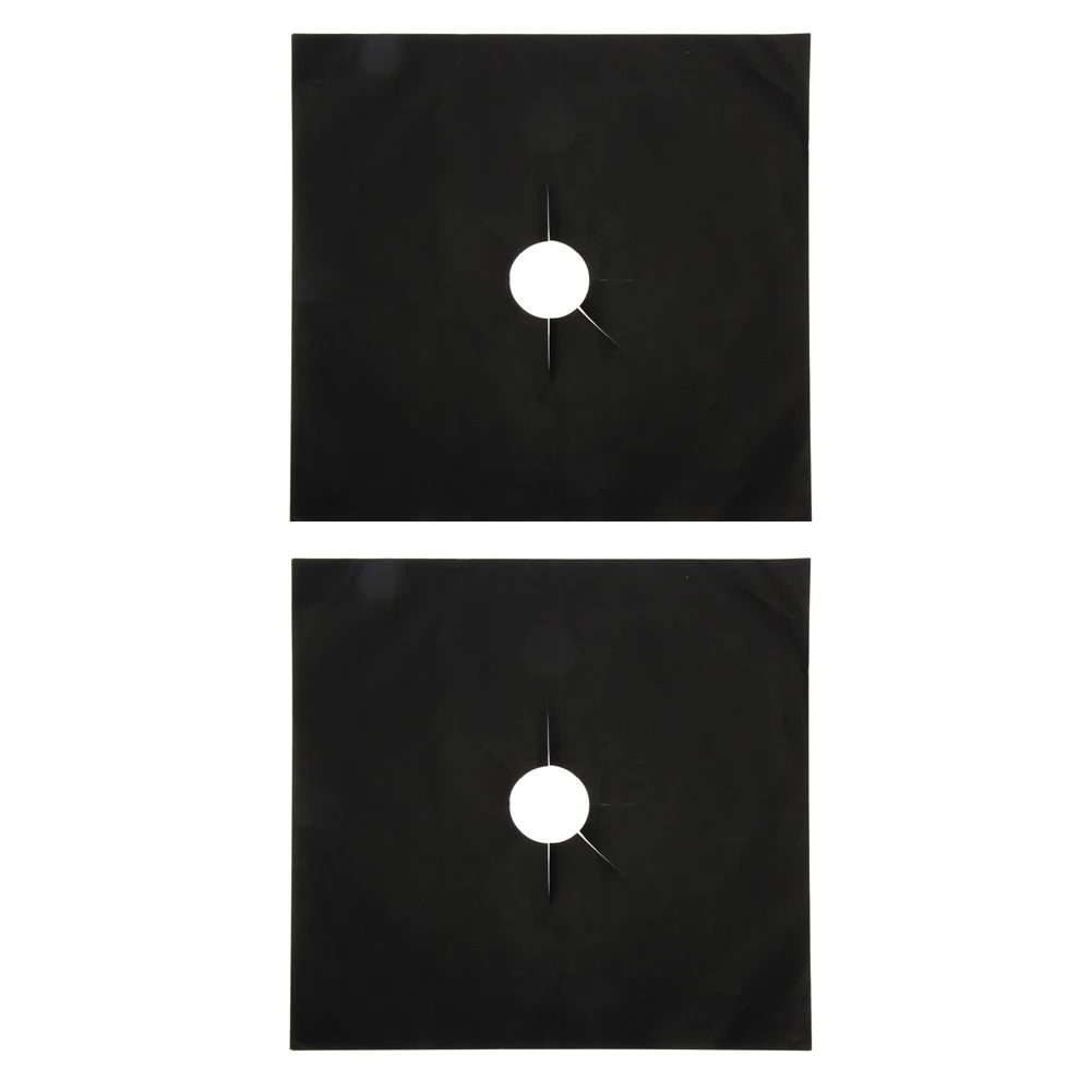 2pcs black 1/2/4 шт. плита защитная крышка лайнер с антипригарным покрытием Алюминий Фольга можно мыть в посудомоечной машине защитный Фольга Кухня аксессуары дропшиппинг - Цвет: 2pcs black