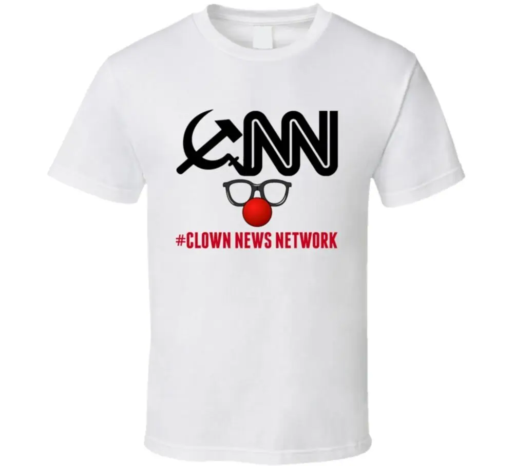 CNN клоун новости сети политика футболка Поддельные медиа тройник большой новый
