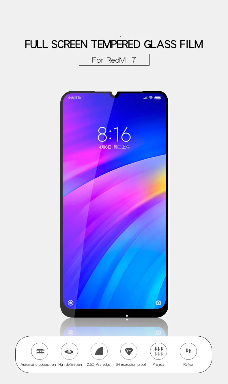 2 упаковки для Xiaomi Redmi 7 7A закаленное стекло 9H 2.5D Взрывозащищенная защитная пленка для экрана на Redmi Note 7 7S 8 Pro стеклянная пленка