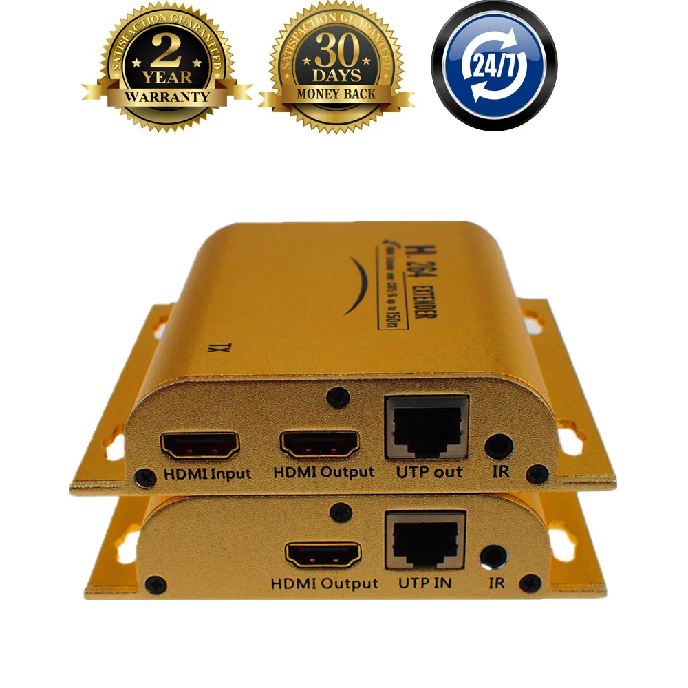 Одежда высшего качества Поддержка 20 ~ 60 кГц ИК H.264 HDMI Extender 656ft по ip tcp 1080 P