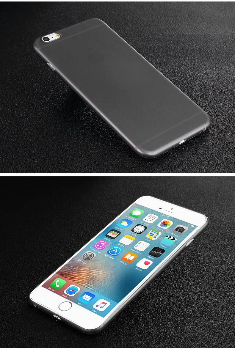 Супер тонкий чехол для Apple iPhone 6, 6s, 7 Plus, 5, 5S, SE, 8, 8 Plus, X 10, полупрозрачный, полипропилен, задняя крышка, матовая кожа, силиконовый Жесткий Чехол