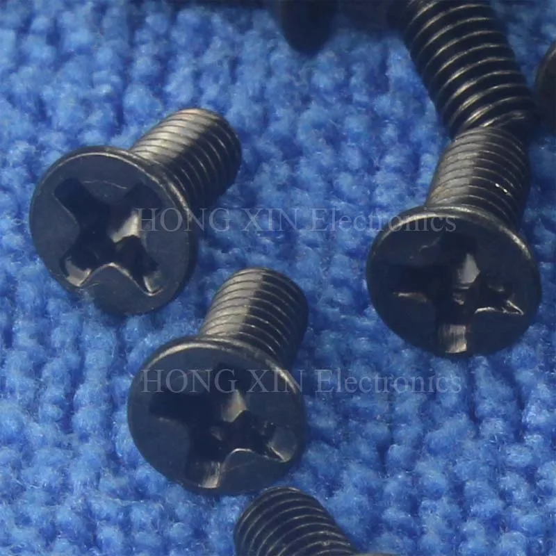 

50pcs M3 Mini Micro Small Black Carbon steel Cross Phillips Flat Countersunk Head Screw Bolt DIN965 bolt M3*3/4/5/7