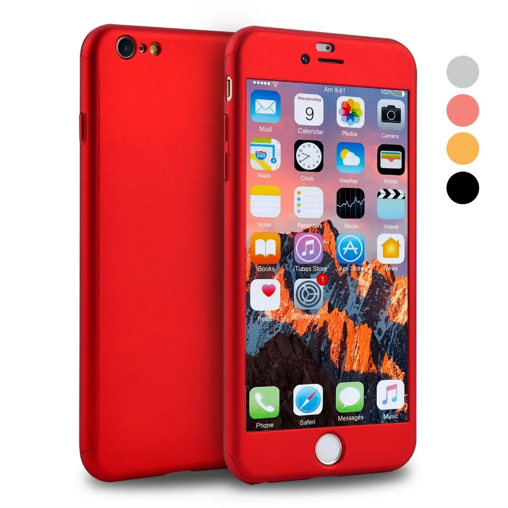 Musttrue 360 полный защитный чехол для iPhone X XS MAX XR 10 6 6s 7 8 плюс Чехол с стекло |