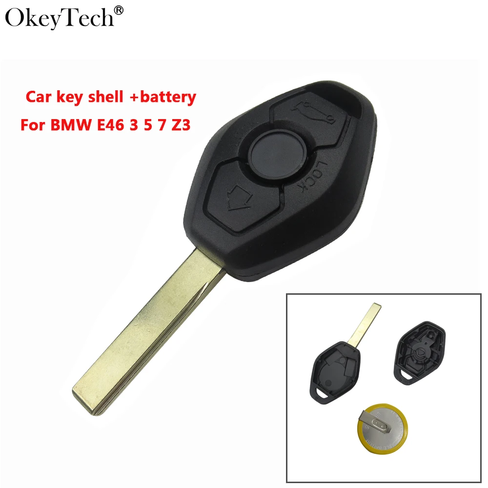 Okeytech 3 кнопки дистанционный ключ чехол для BMW 5 7 серии Z4 X3 X5 M5 325i E38 E39 E46 Высокое