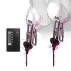 Электрошоковые зажимы для сосков, зажимы для груди, БДСМ, удерживающее устройство, электрический замок для пениса, медицинская тематическая секс-игрушка