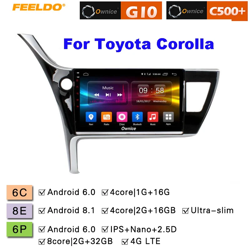 FEELDO 10 1 &quot2.5D Nano IPS экран Android 6 0 Octa Core/DDR3 2G/32G/4G LTE автомобильный медиаплеер с GPS/FM для